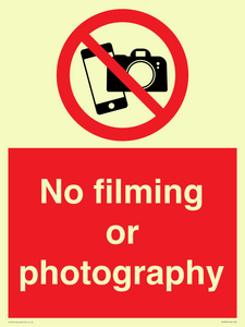 No filming or photography